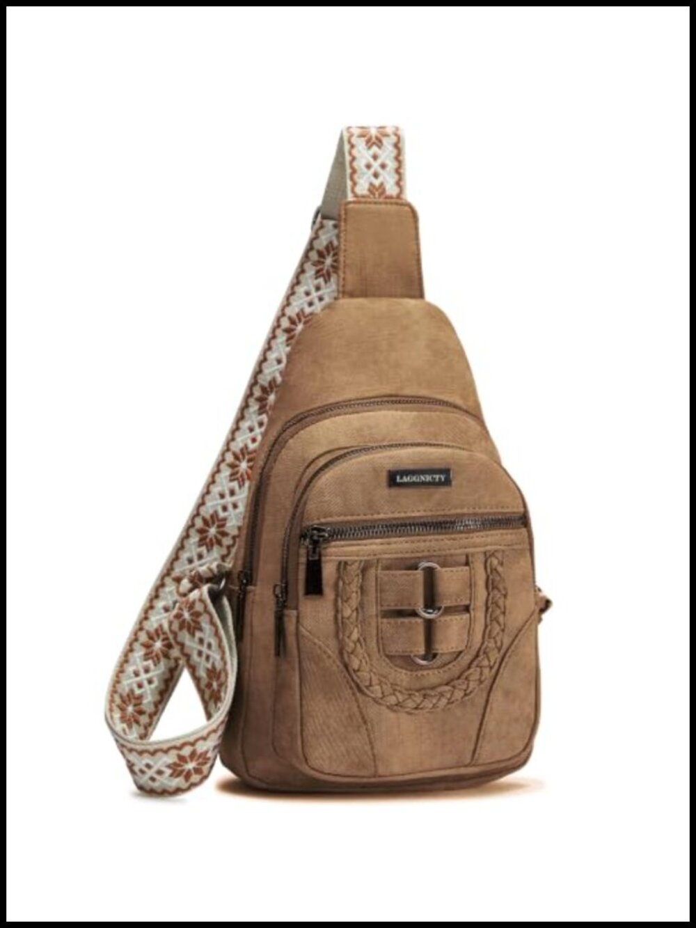Sling Crossbody Bag Women PU Leather Boho Medium Purse